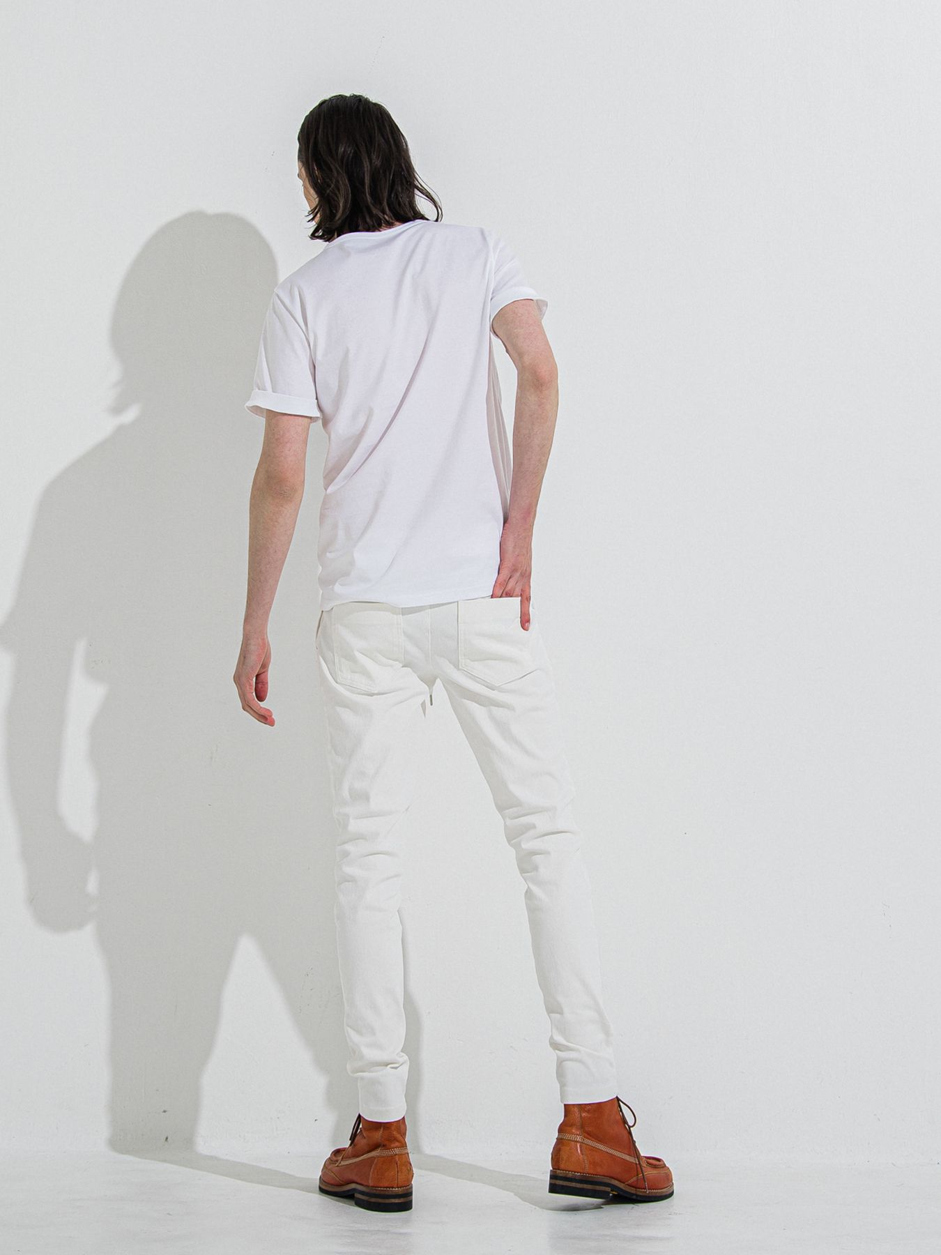 GIZA DAWN ROLL UP TEE / ギザドーンロールアップTシャツ / ホワイト