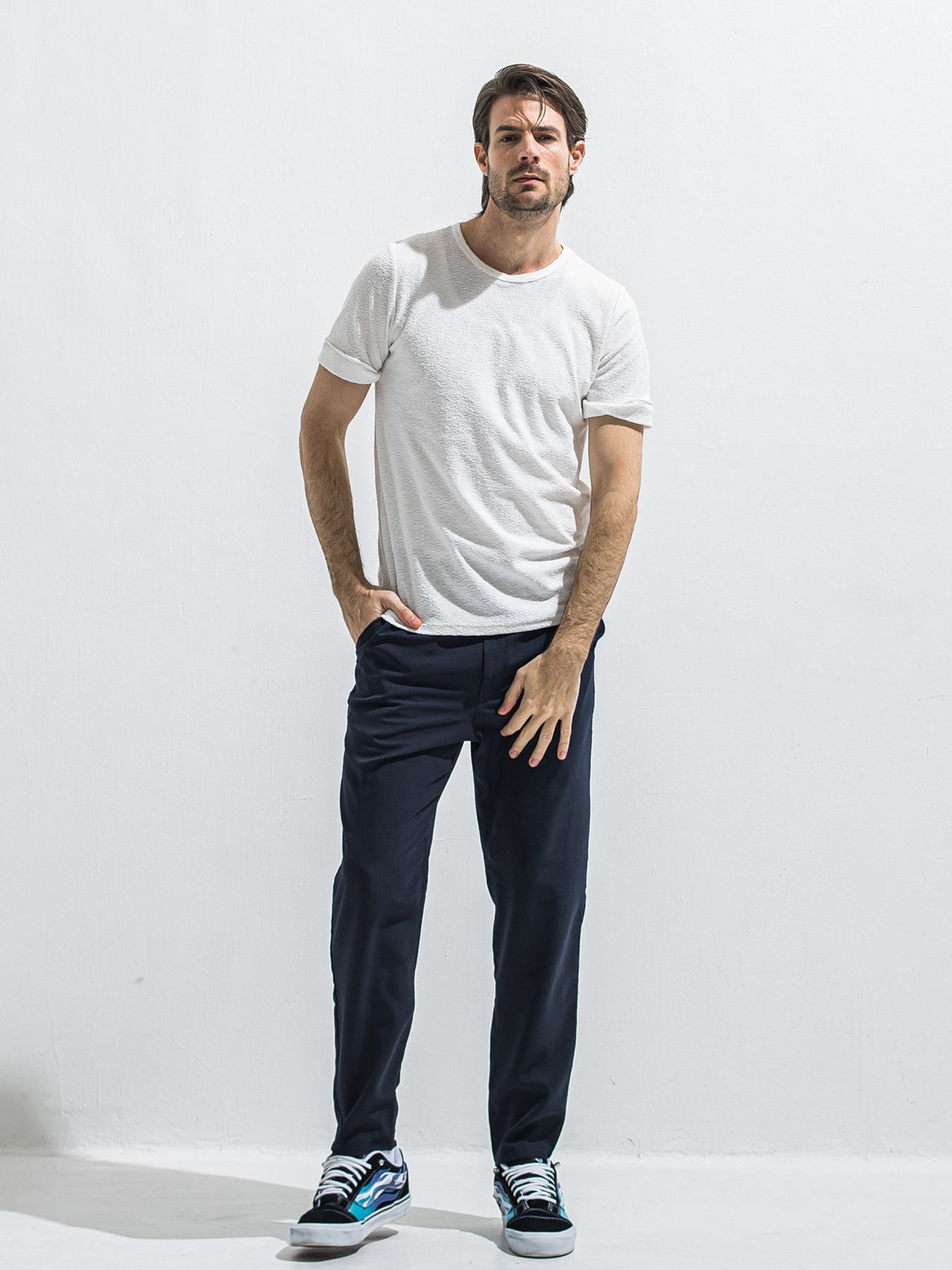 【予約品 2月15日(日) 18:00 締切】PILE ROLL UP TEE / パイルロールアップTシャツ / ホワイト