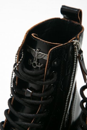 8 HOLE LACE UP BOOTS レースアップブーツ / BLACK 【BOY LONDON】