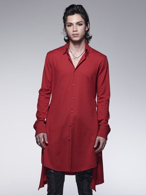 《予約品》 FlareShirt / フレアシャツ / レッド 【kiryuyrik】 10月末以降入荷予定