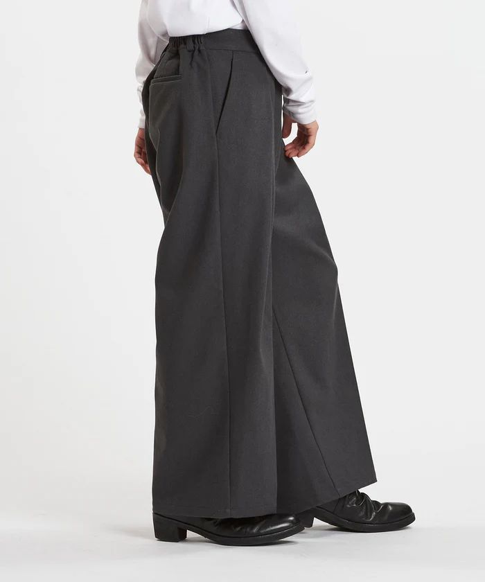 クロスタックワイドトラウザーズ グレー【NOID.】