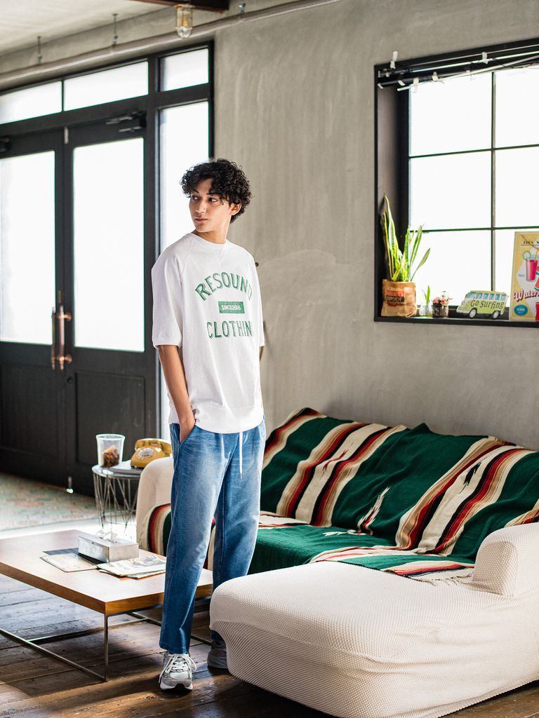《予約品3月3日18：00締め》 college half sleave / ハーフスリーブT / ホワイト