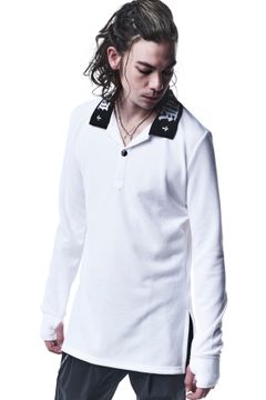 《予約品》 PoloLongSleevesT ポロシャツ Waffle / White 【kiryuyrik】 7月入荷予定