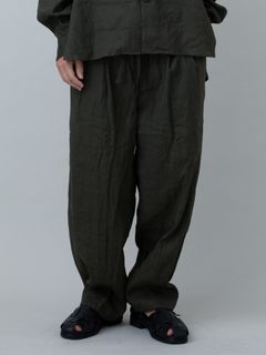 【予約品 11月23日(日) 締切】LINENTROUSERS / リネン2タックスラックス / CHARCOAL