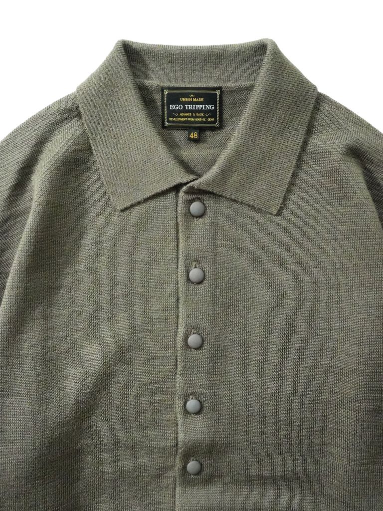 EGO TRIPPING - 【予約品】 POLOPRO / ニットポロ / グレー | BRYAN EGO TRIPPING - 【予約品】 POLOPRO / ニットポロ / グレー | BRYAN