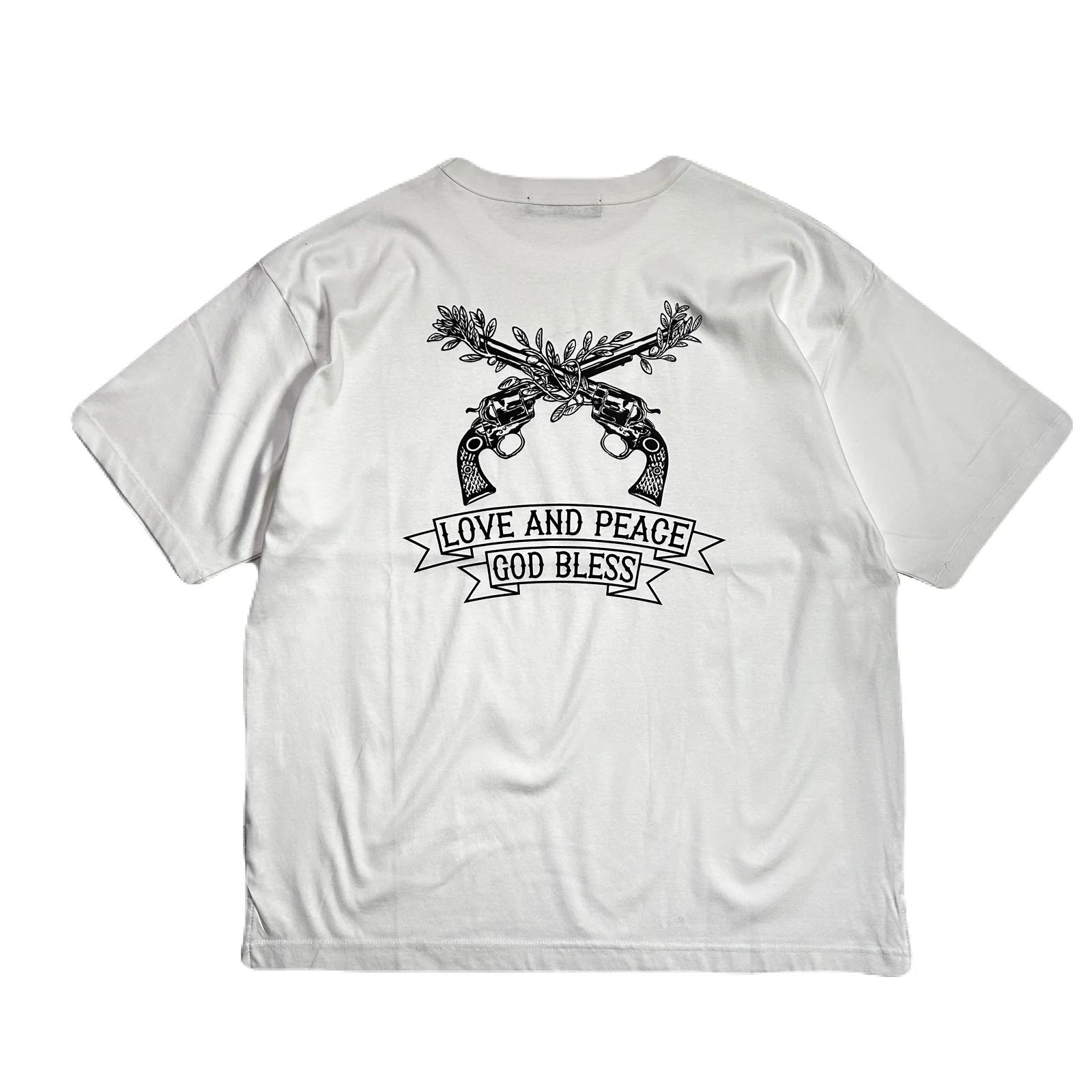 OLIVE TREE CROSSGUN T-SHIRT / WHITE / roarguns
