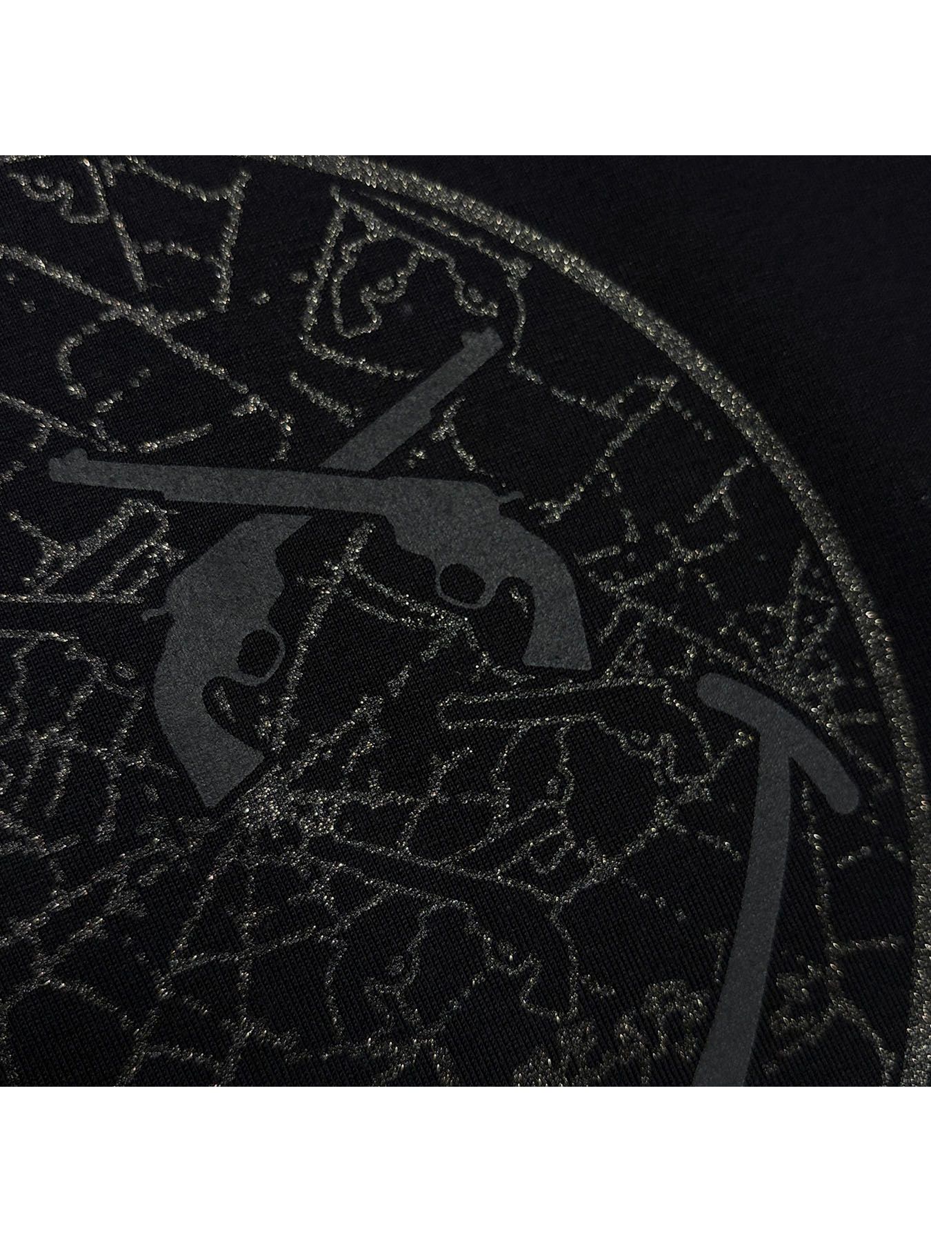 【予約品 3月9日(月) 18:00 締切】ORG/CO L/S T SMILE / スマイルプリント オーガニックコットン ロンT / ブラック