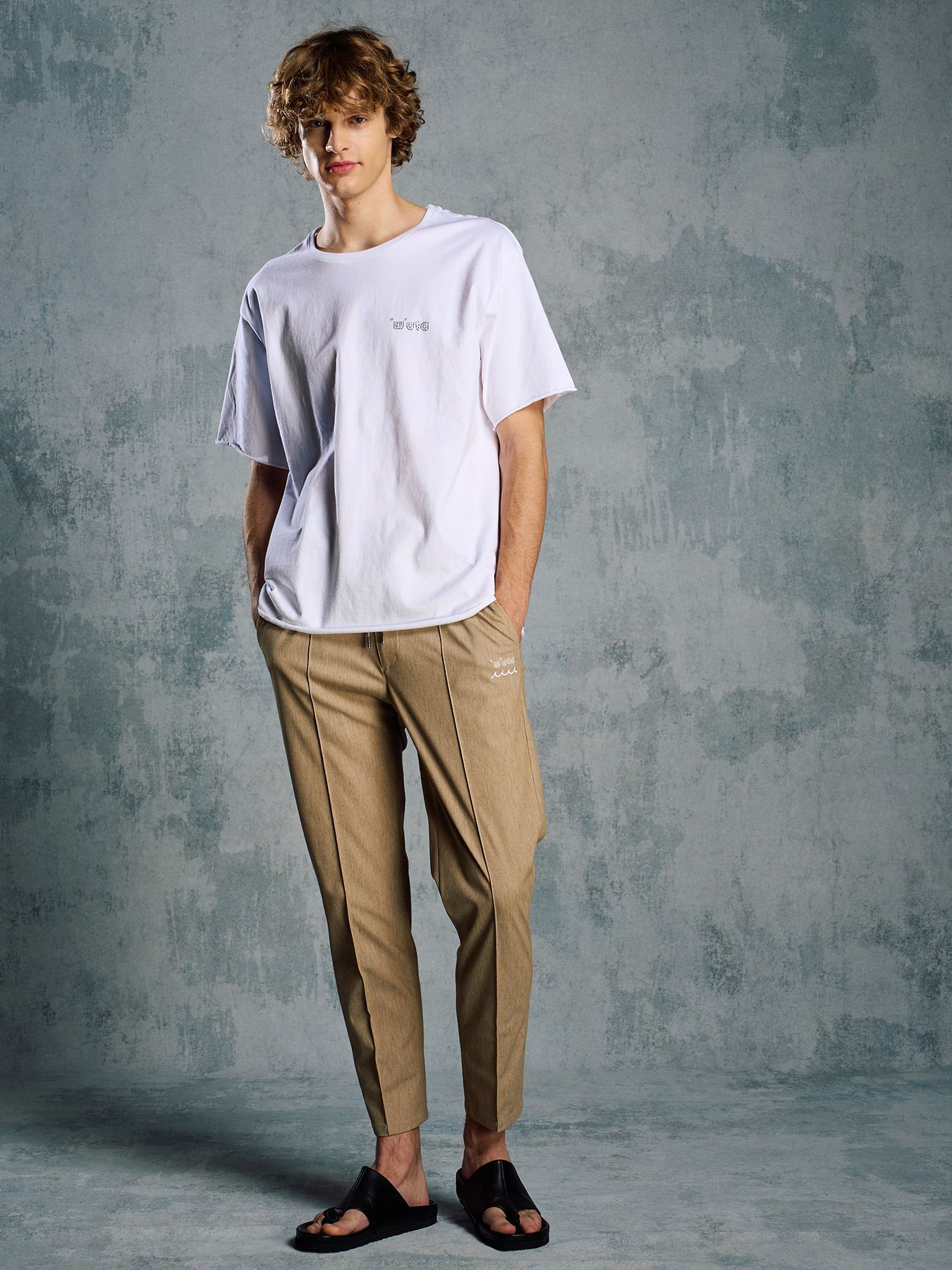 【予約品 1月25日(日) 締切】muta × wjk collection：cut-off S/S (printed) / カットオフ ショートスリーブ / ホワイト