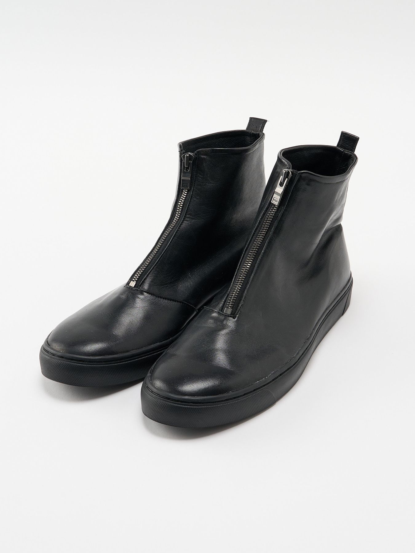 【予約品 9月23日(火) 締切】front zip bootie / フロントジップ ブーティー / ブラック