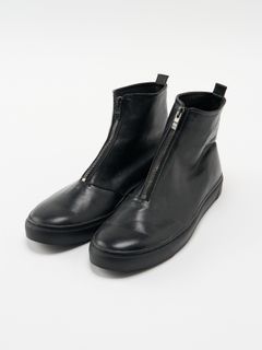 【予約品 9月23日(火) 締切】front zip bootie / フロントジップ ブーティー / ブラック