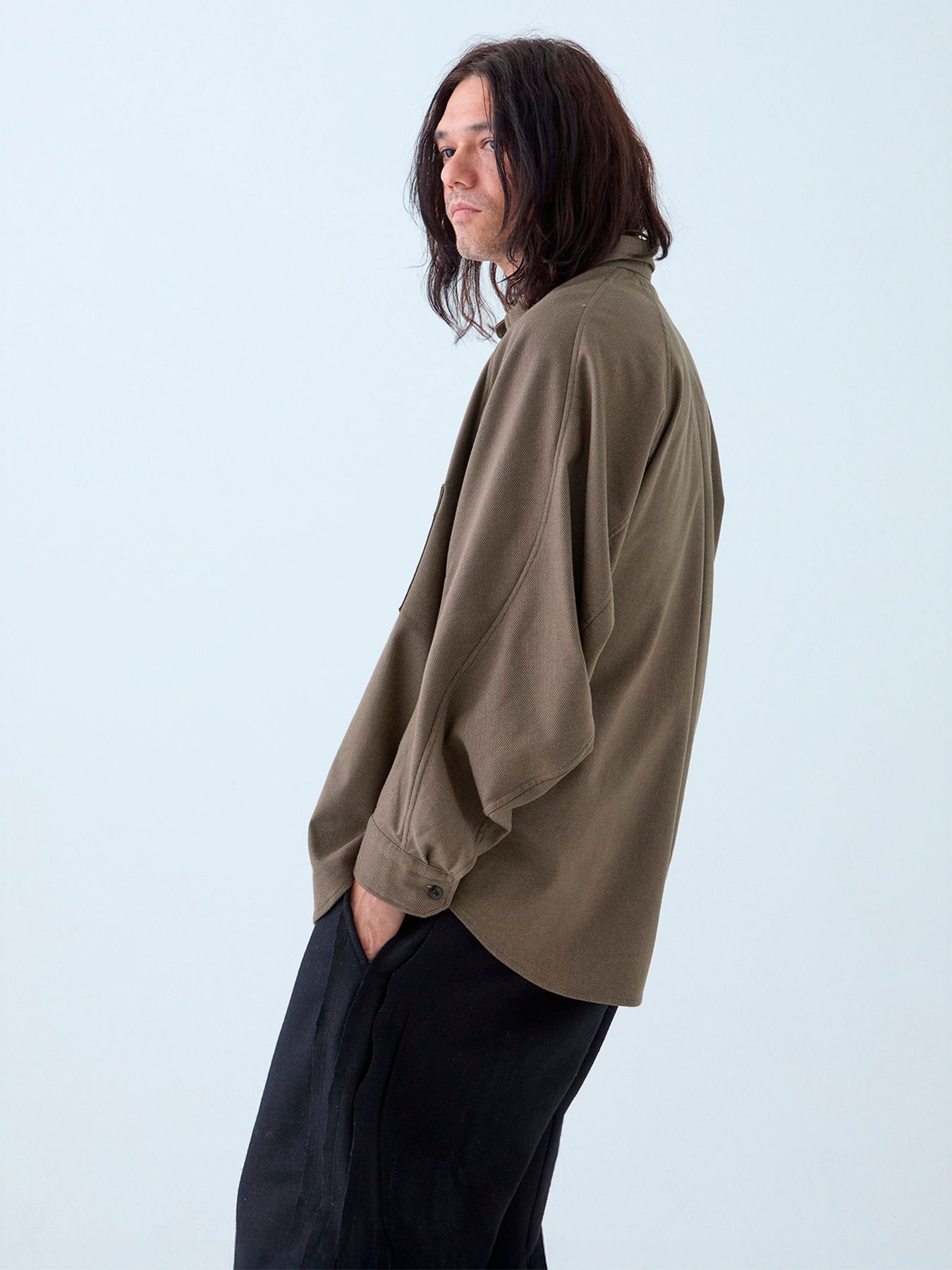 【予約品 6月2日(月) AM10時 締切】Overheat / オーバーシャツ / 杢ベージュ
