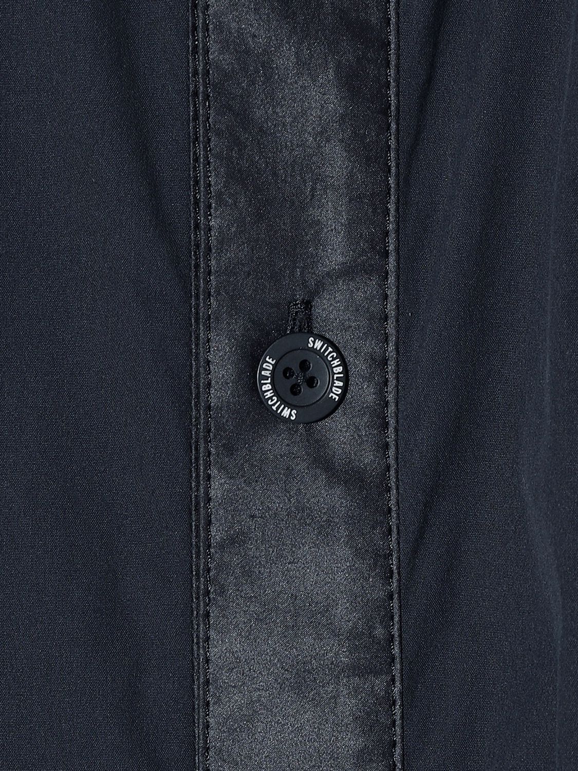 【予約品】 SWITCHBLADE x nude:masahiko maruyama INLAID CROSS LONG SHIRT / ロングシャツ / BLACK / 即納