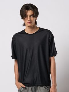【予約品 9月23日(火) 締切】ex.comfy wool S/S / エクスコンフィーウール ショートスリーブ / ブラック