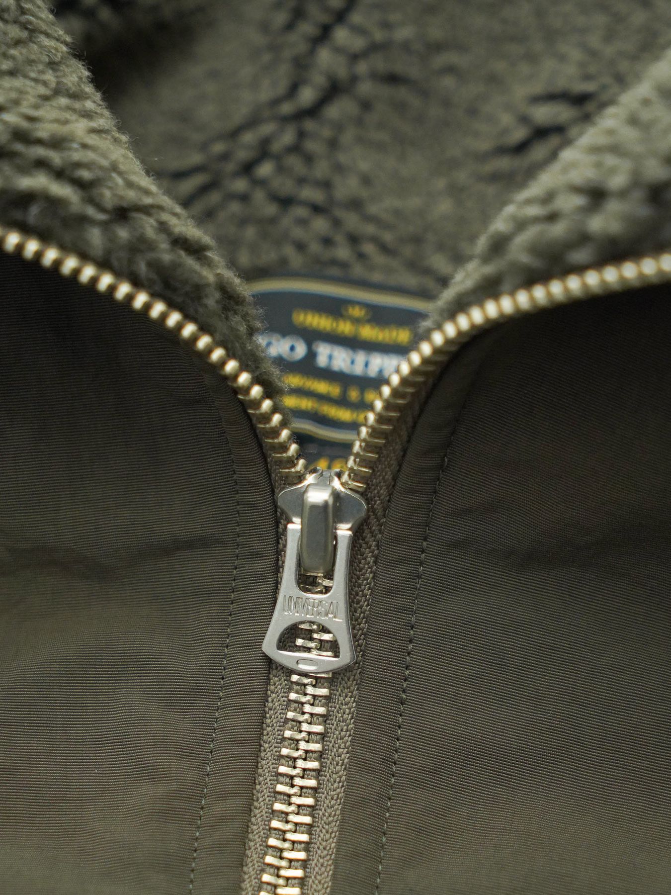 【予約品 】TEXUNION / ボアジップアップ スウェット / サンド