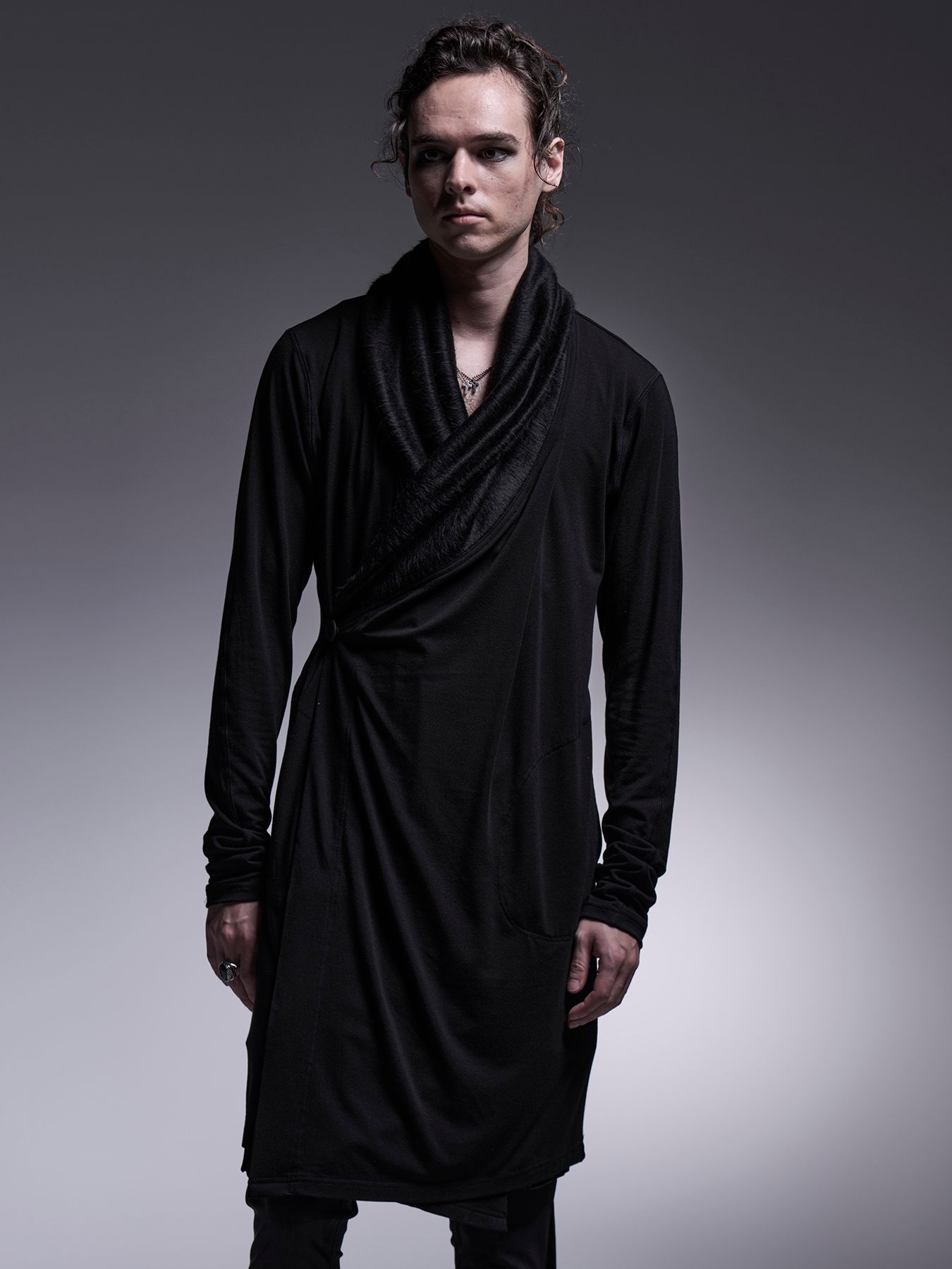 【予約品 7月13日(日) 締切】Wrap Cardigan / ラップカーディガン / ブラック