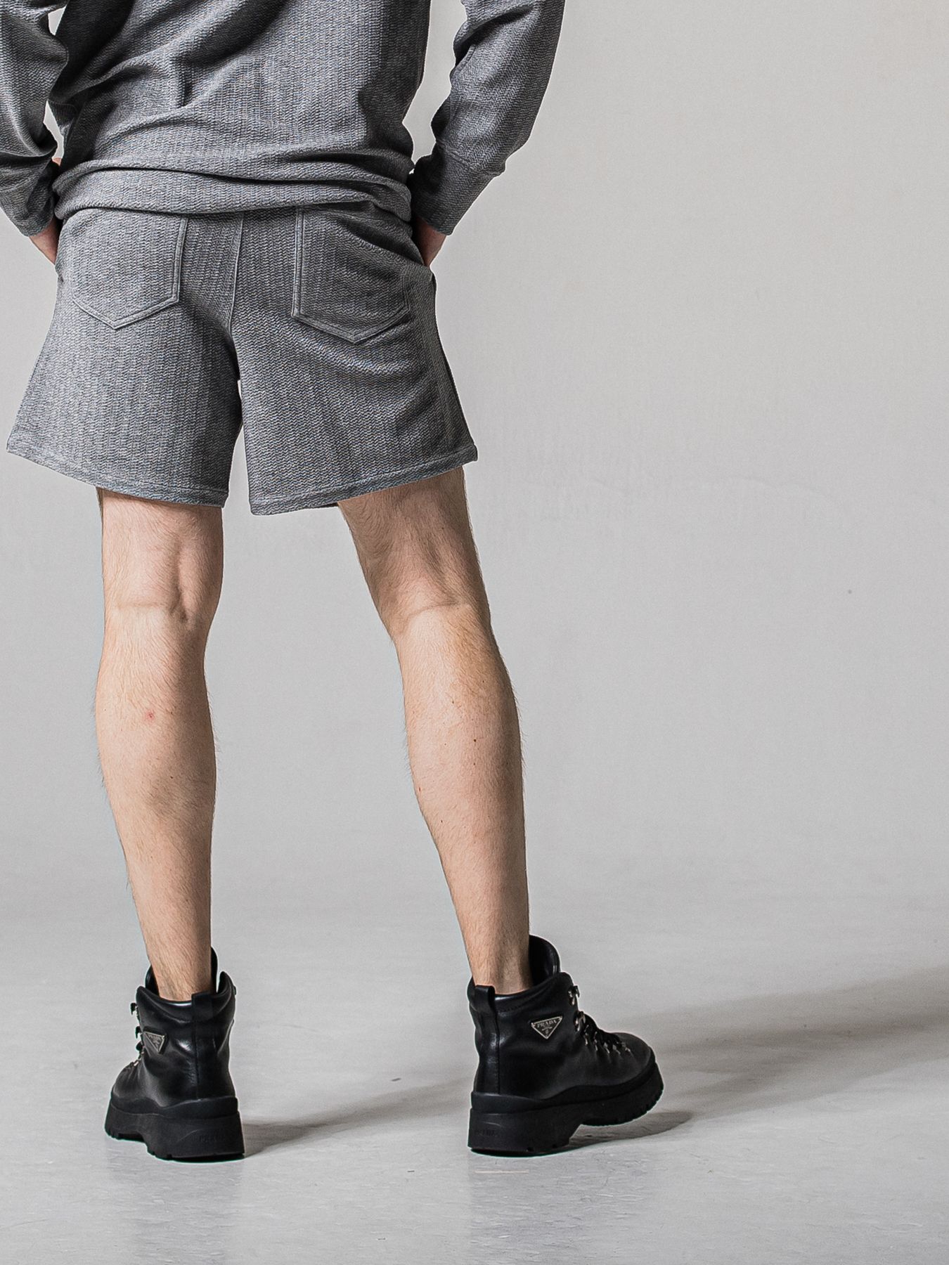 【予約品 11月16日(日) 締切】BLISTER KNIT HALF PT / ブリスターニットハーフパンツ / グレー