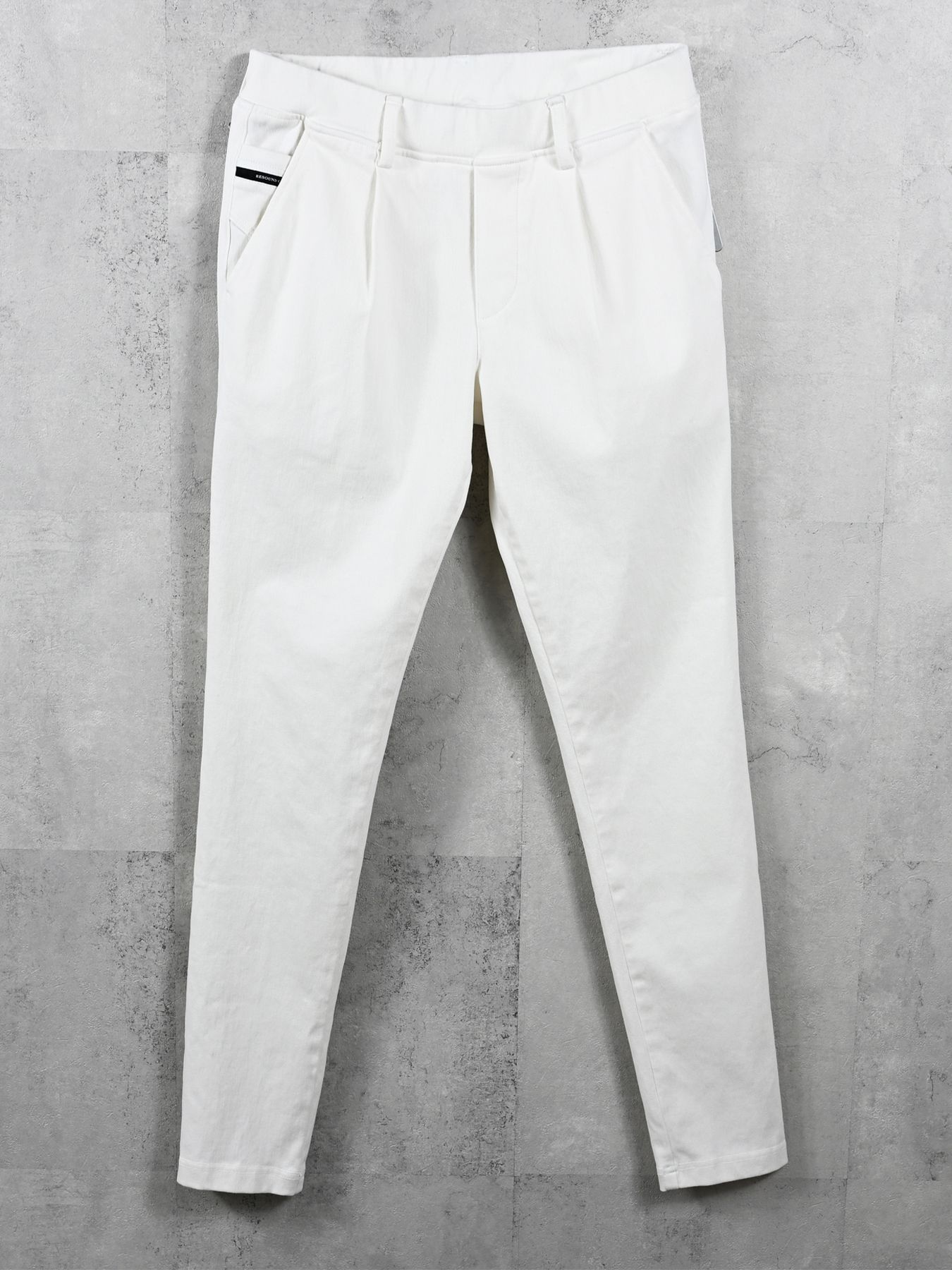 DENIM JERSEY CHRIS EASY TUCK PT / デニムジャージクリスイージータックパンツ / ホワイト