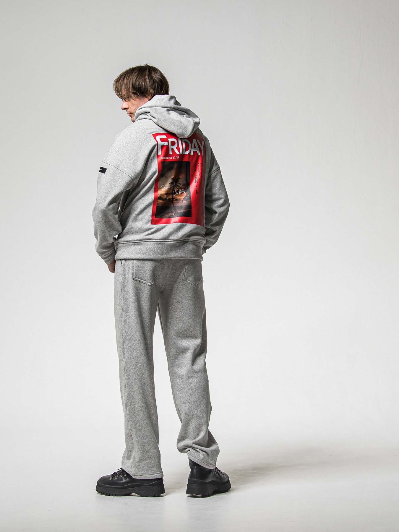 【予約品 8月31日(日) 締切】 VELOURS FLEECE WIDE TUCK PANTS / ベロアフリース ワイドタックパンツ / グレー