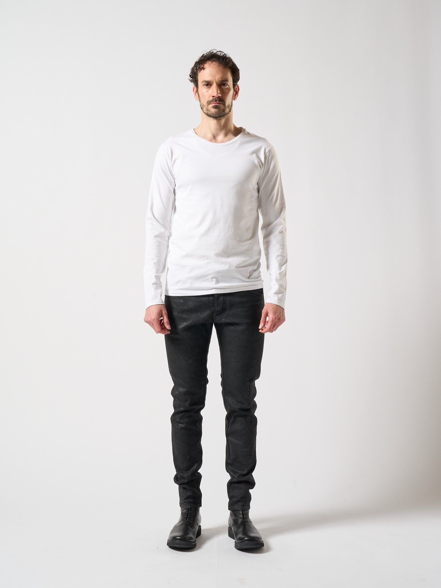 【予約品】 basic crew-neck L/S / クルーTシャツ / ホワイト