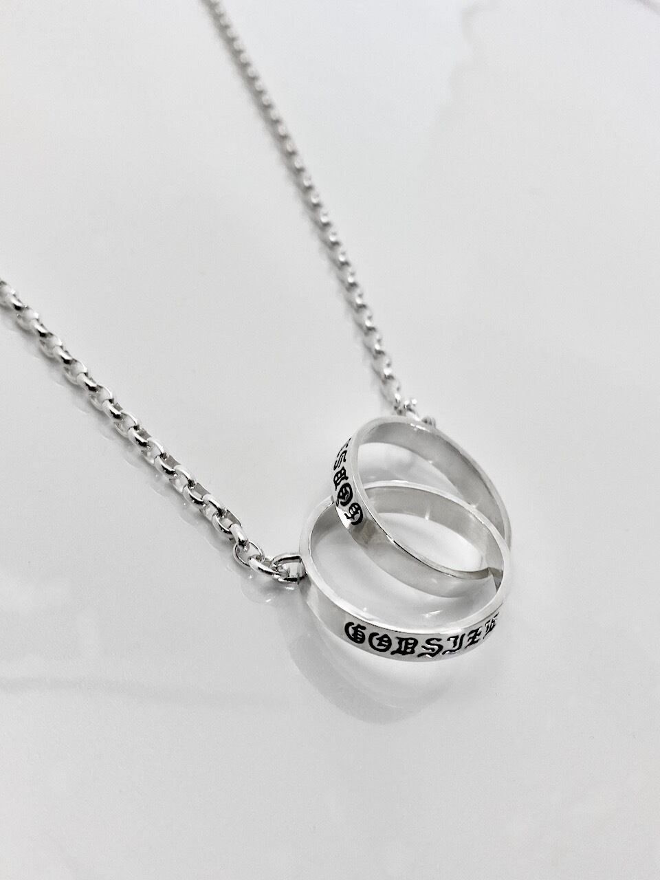 《受注生産》 CHAIN NECKLACE [TWIN CIRCLE]  / ツインサークルラージネックレス / 注文から2～3週間後入荷予定