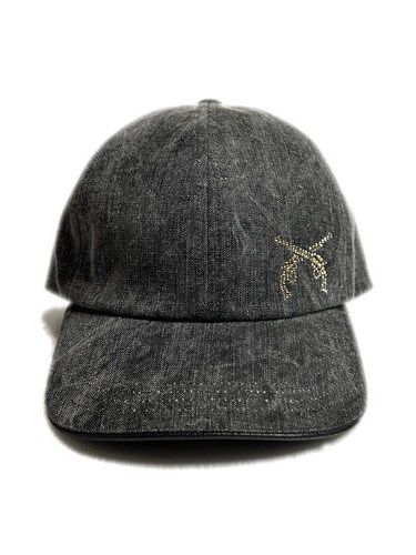 《予約品8月31日 23時55分締め》 MINI CROSS CAP / キャップ / グレー・ゴールド 【roarguns 】 2024年2月入荷予定