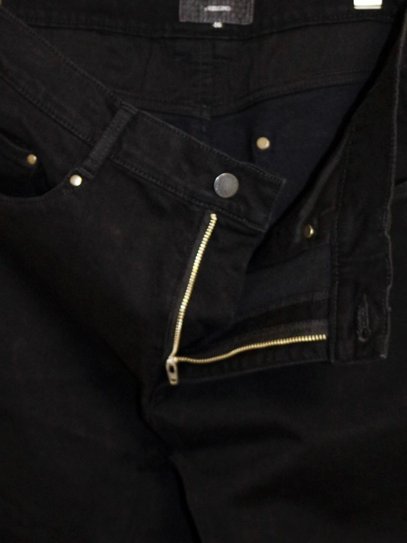 Supima High Power Stretch Denim Semi Sarouelセミサルエル Pants / BLACK 【ys Yuji SUGENO】