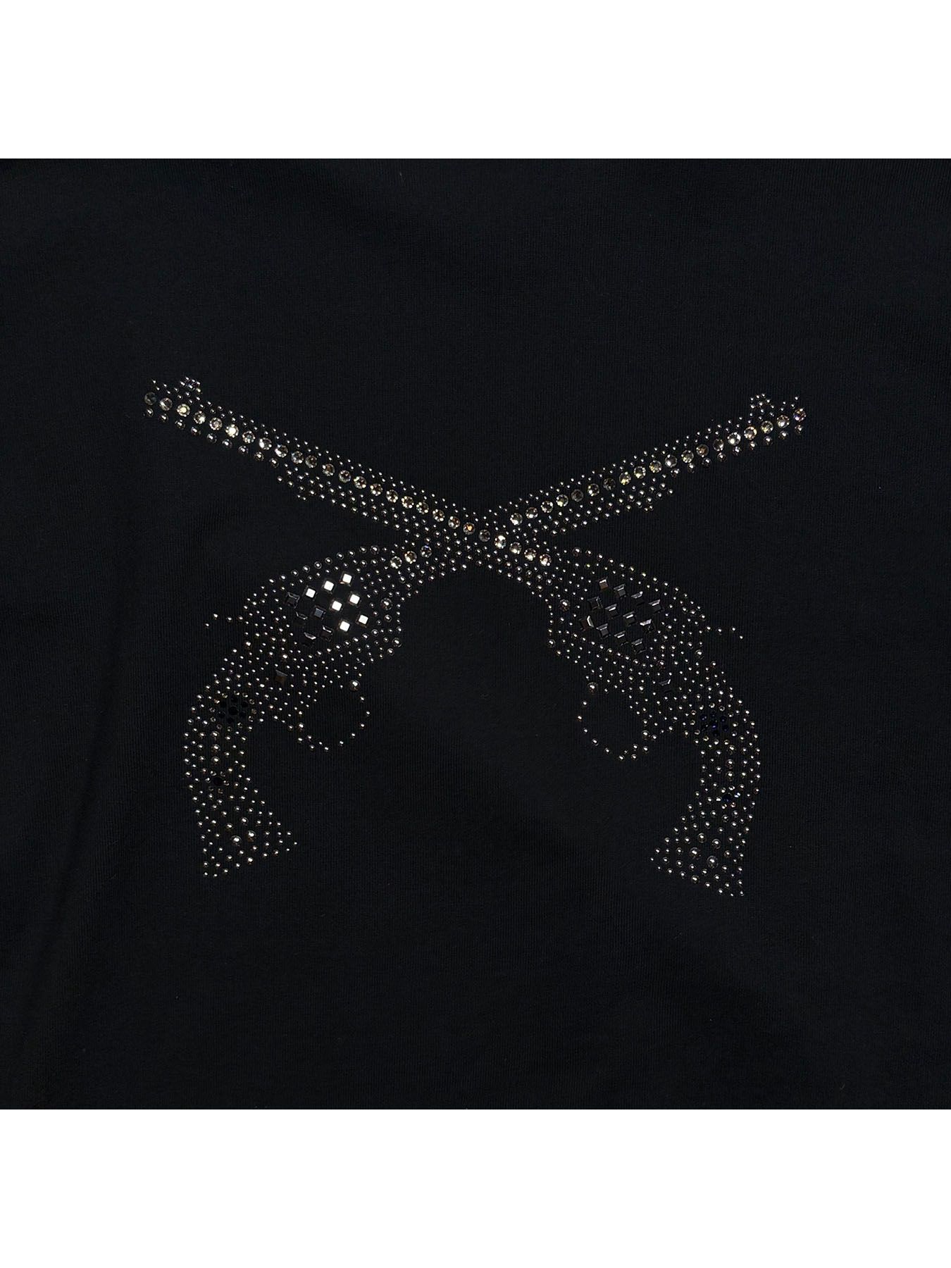 【予約品 3月9日(月) 18:00 締切】CROSSGUN CRY/MEATL T / クリスタル メタル クロスガン Tシャツ / ブラック