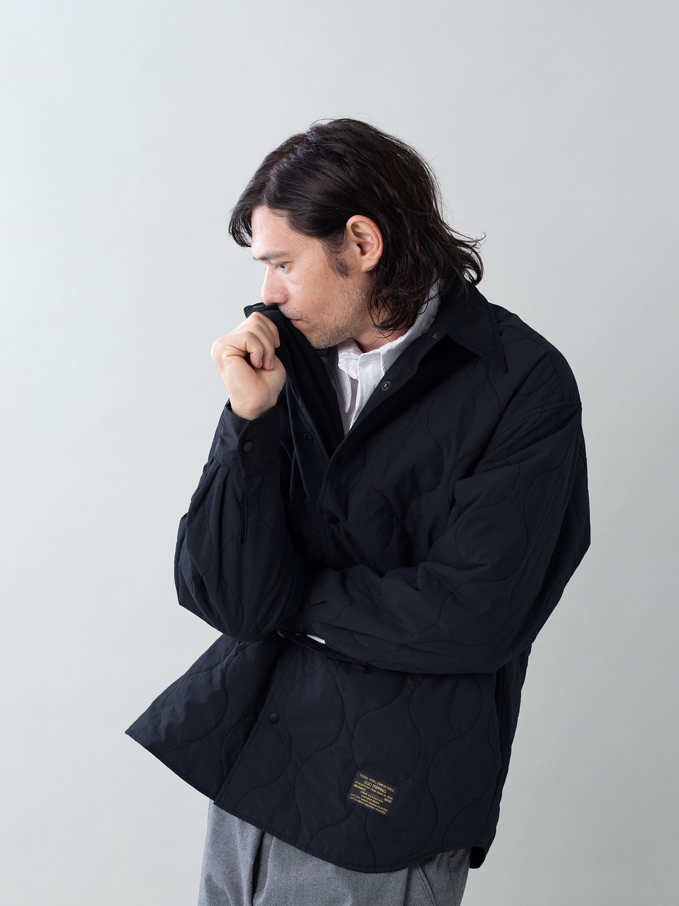 【予約品 5月6日(水) 締切】FLIPPADDING-SHIRTS / リバーシブルシャツ / ブラック×ブラック