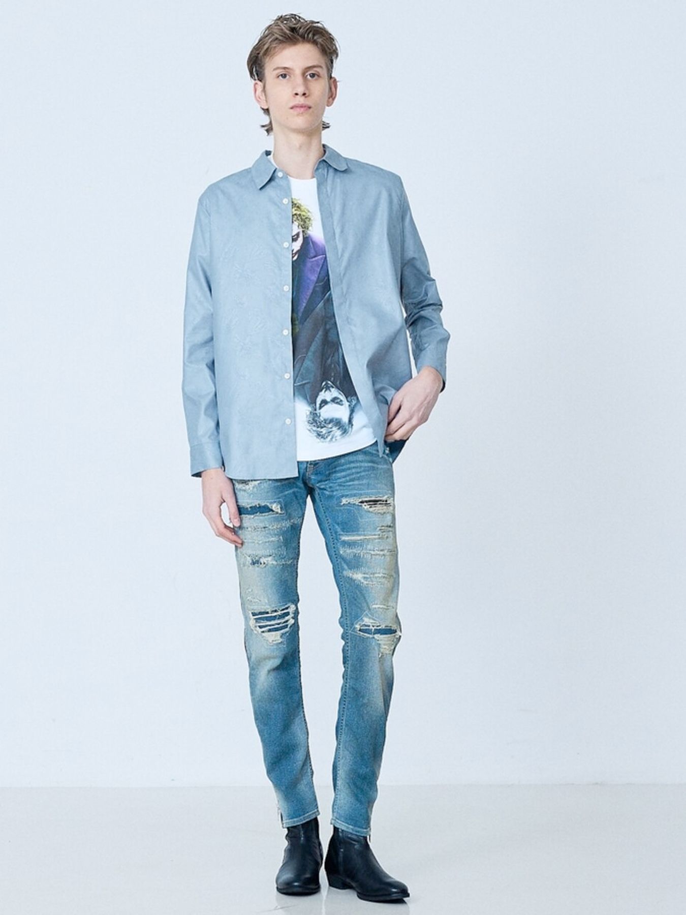 《The Joker × 5351》半袖 プリント Tシャツ / ホワイト【5351 POUR LES HOMMES】