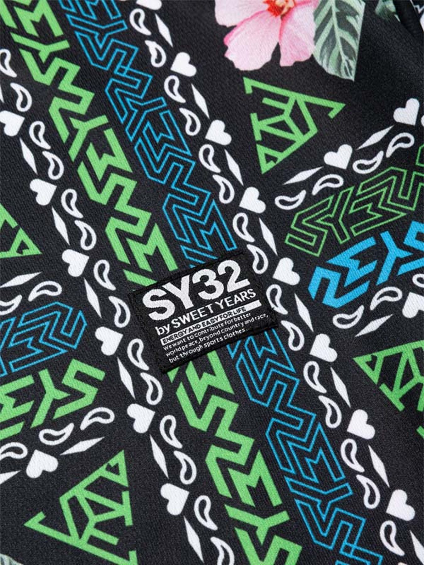 RESORT PAISLEY TEE / リゾート ペイズリー Tシャツ / ブラック【SY32 by SWEET YEARS GOLF】