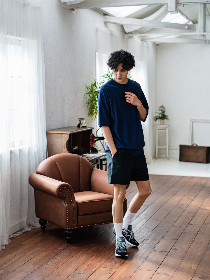 《予約品3月3日18：00締め》 PILE half sleave / ハーフスリーブT / ネイビー