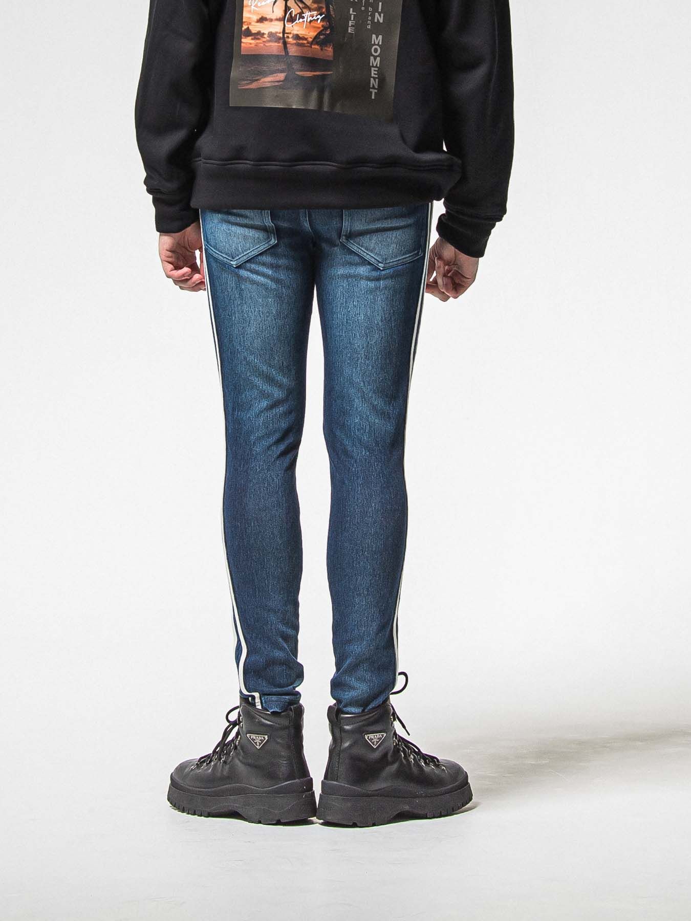 【予約品 8月31日(日) 締切】EX DENIM JERSEY BLINDLINE PT / EXデニムジャージ ブラインドラインパンツ / ダークインディゴ