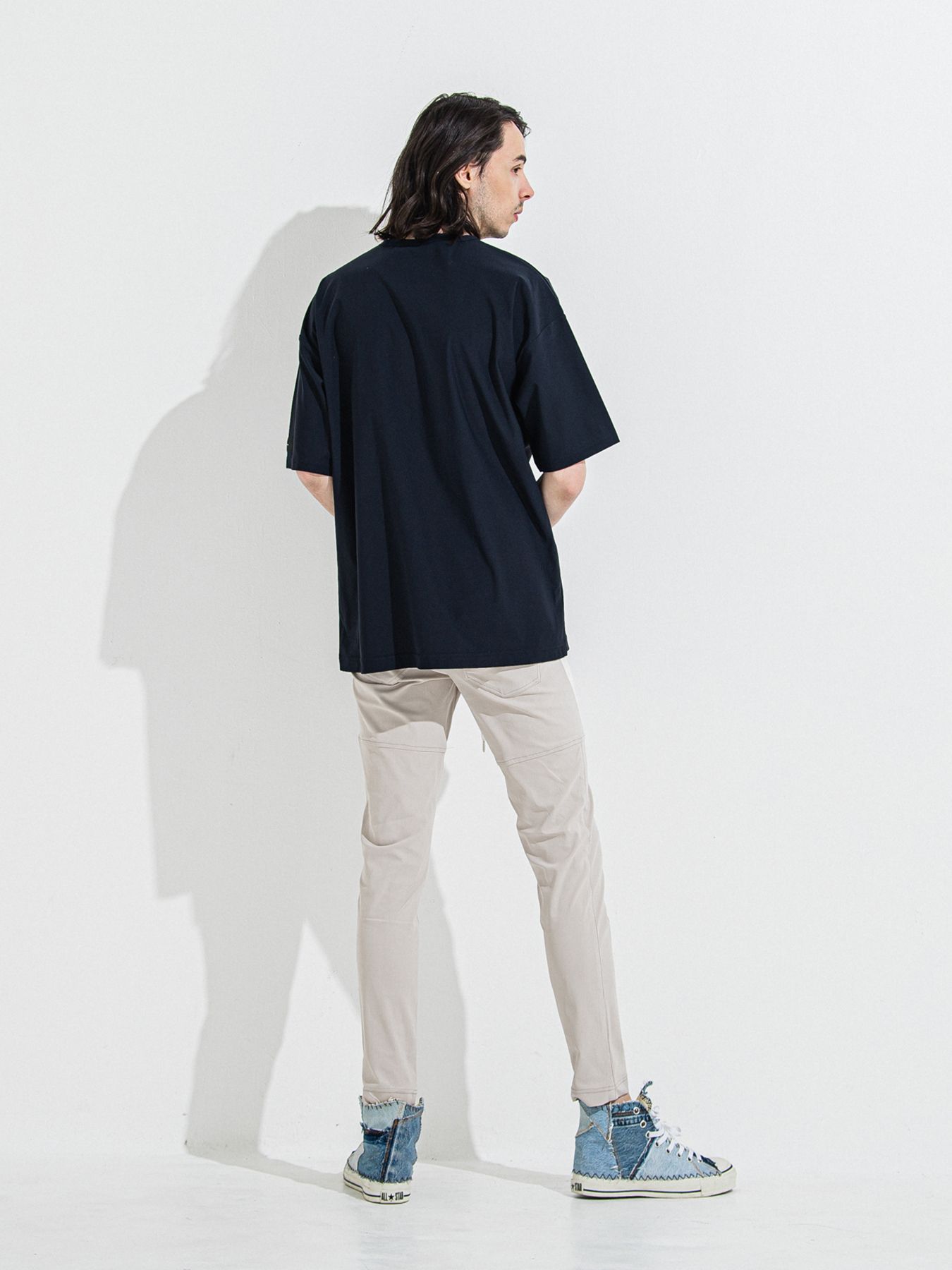 【予約品 】NYLON OVER T /  ナイロンオーバーサイズTシャツ / ネイビー