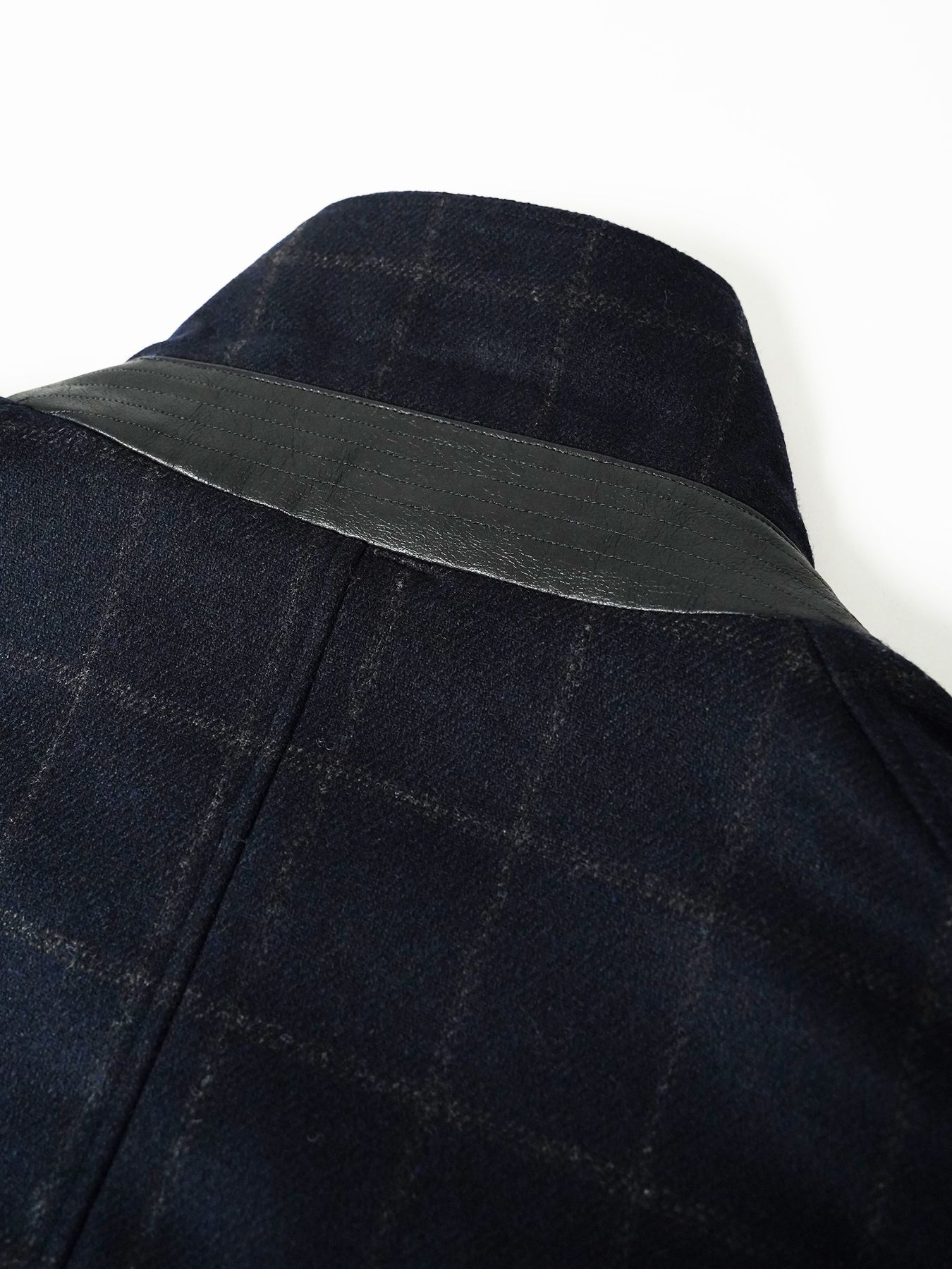 【予約品 7月5日(日) 締切】PEAK-JACKET windowpane / ウィンドーペイン ウールジャケット / ネイビーチェック