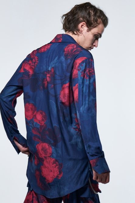《予約品》 FlareShirt / ブルー&レッド 【kiryuyrik】 2023年4月以降入荷予定