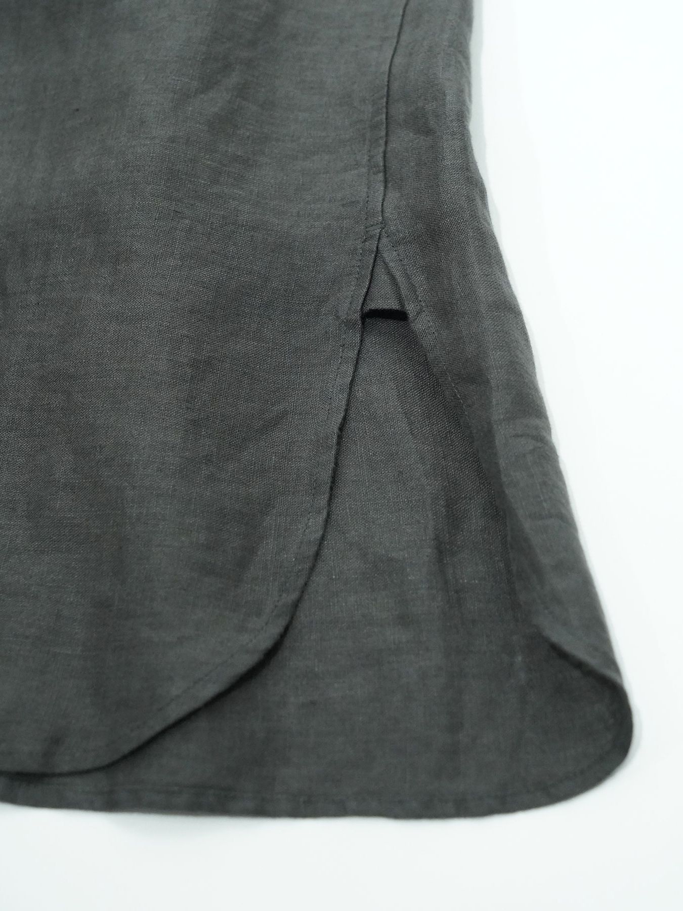 【予約品 2月1日(日) 締切】GATHERLINEN SHIRTS / リネンシャツ / チャコール