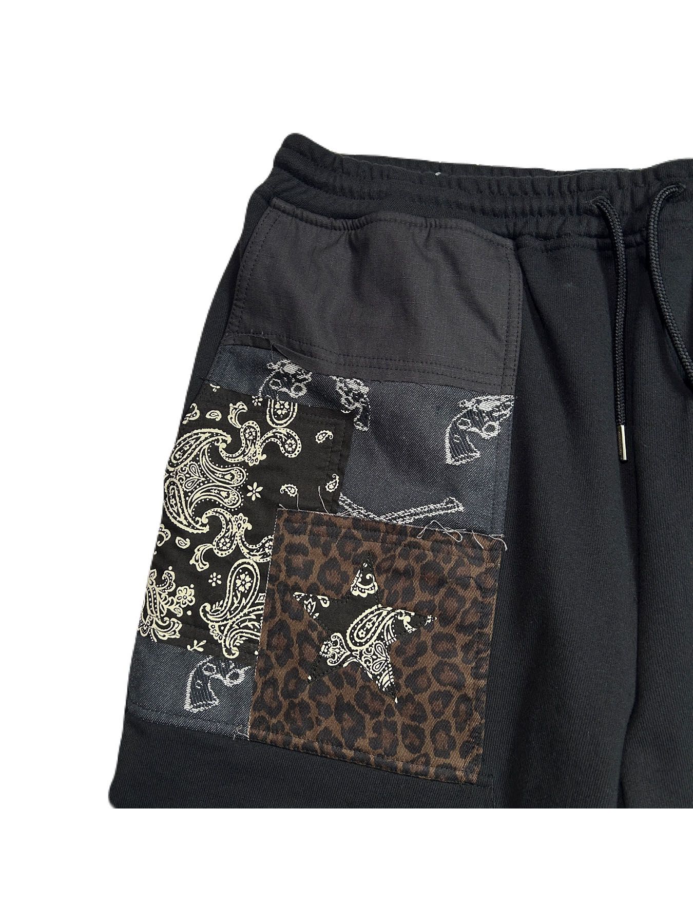【予約品 8月10日(日) 締切 】PATCH WORK SHORTS / パッチワーク ショーツ / ブラック