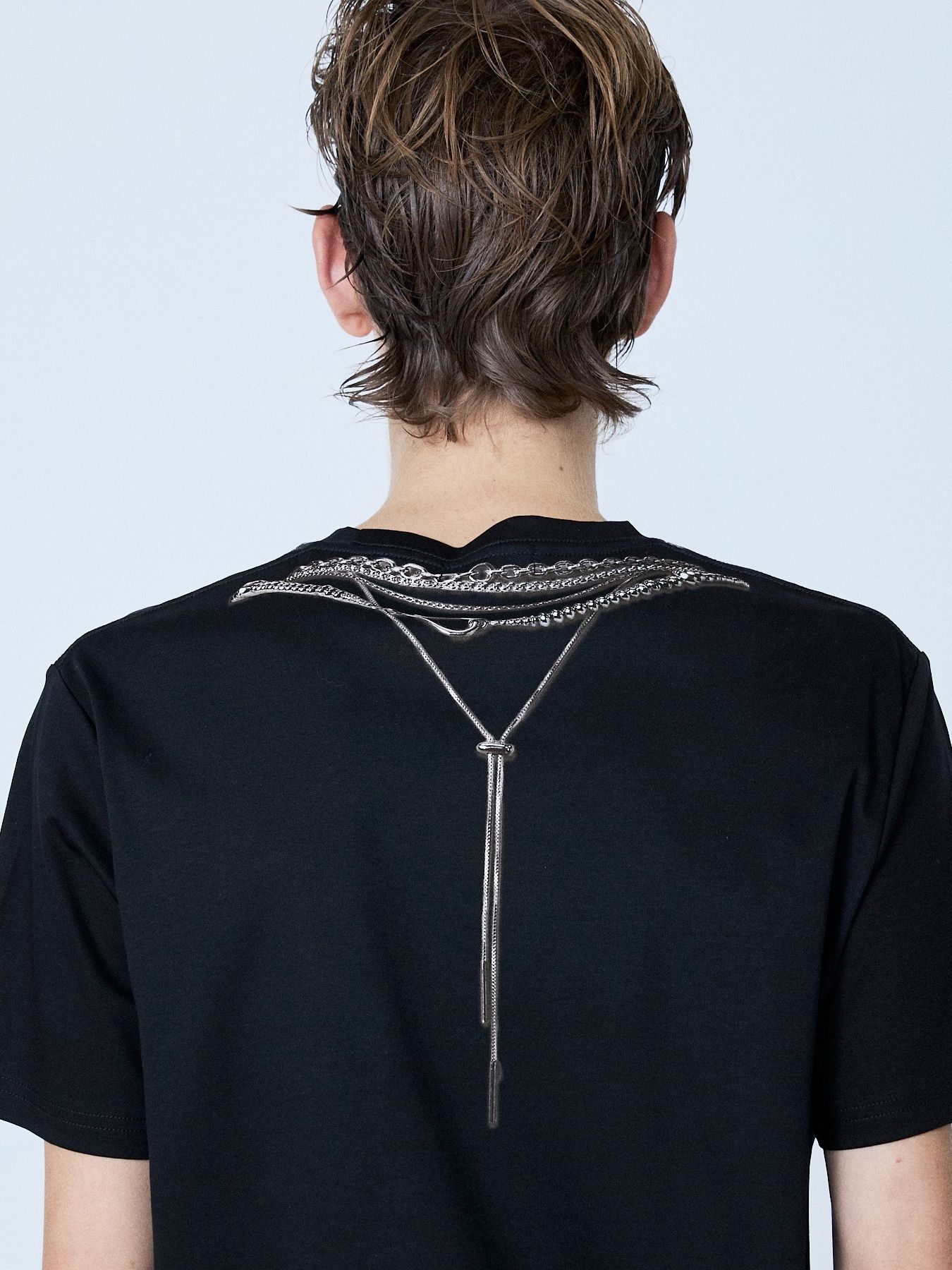 《YArKA × 5351》ネックレス プリント 半袖 Tシャツ / ブラック【5351 POUR LES HOMMES】
