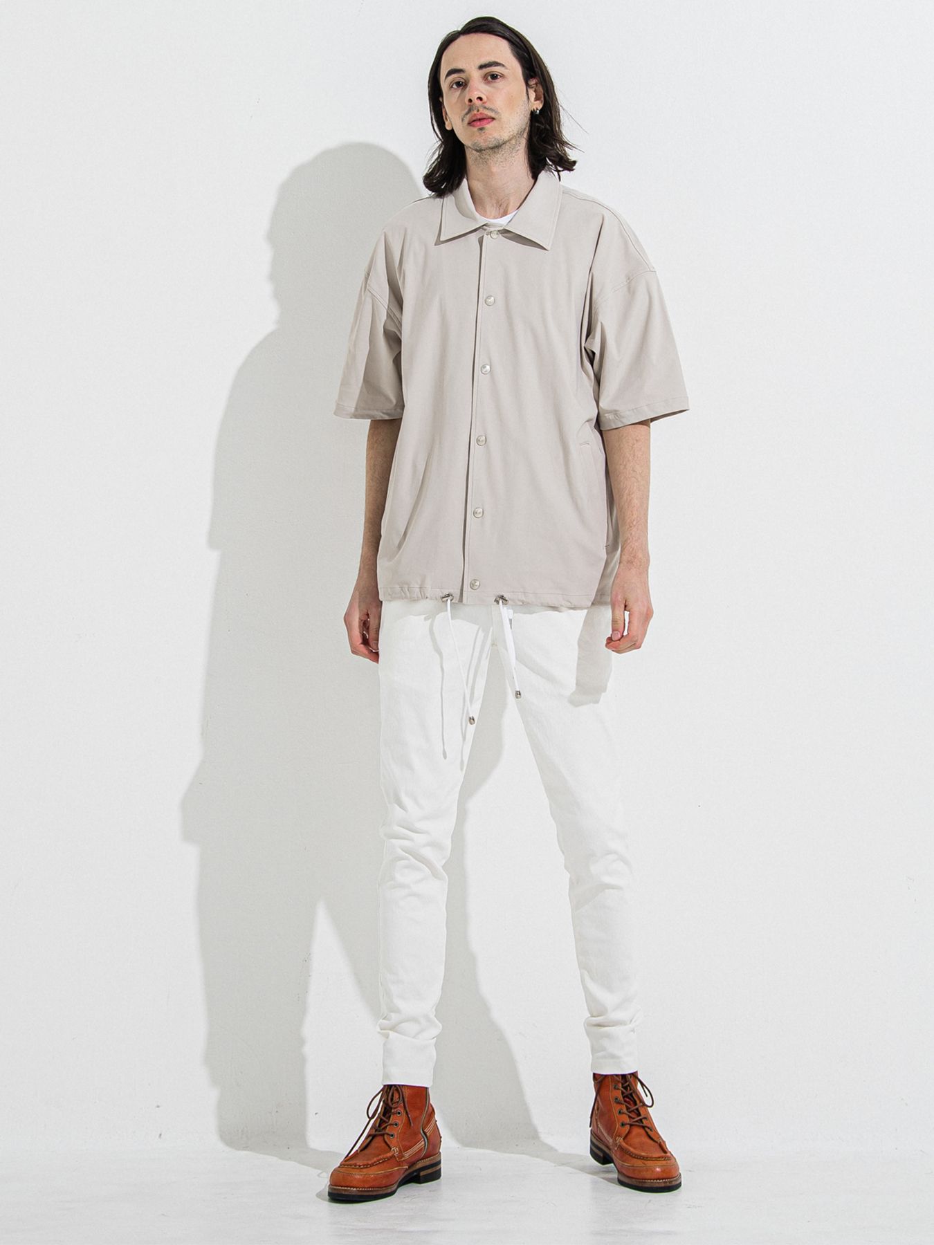 DENIM JERSEY CHRIS EASY TUCK PT / デニムジャージクリスイージータックパンツ / ホワイト