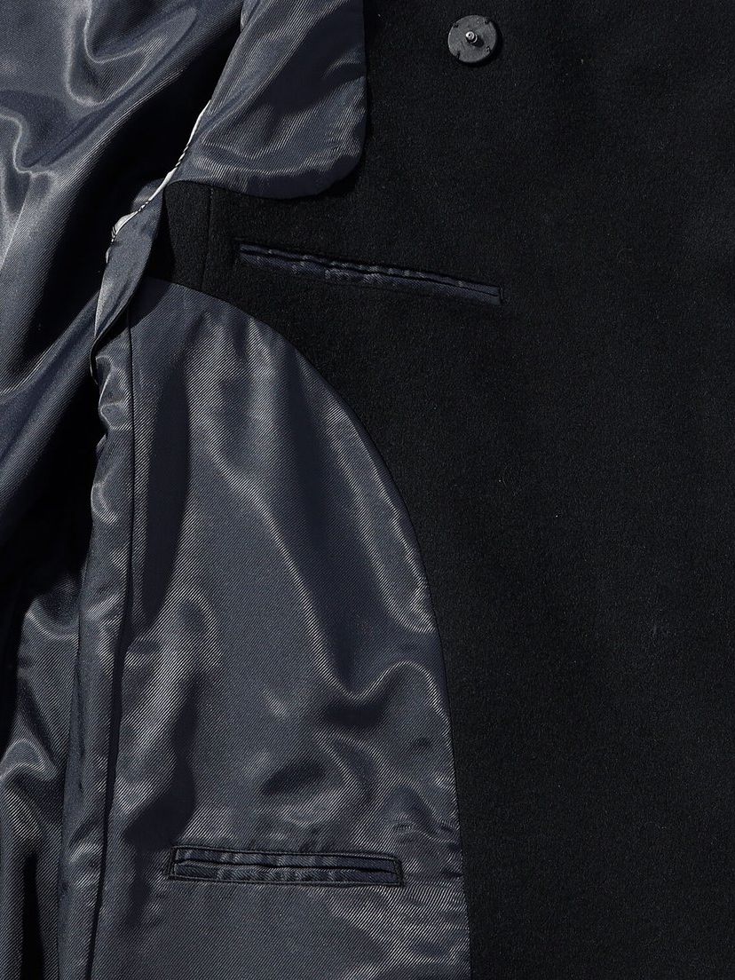 Beaver Wool High collar Wrap Maxi Coat / ブラック 【ys Yuji SUGENO】