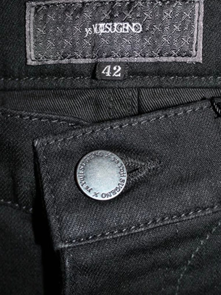 新High Power Stretch Denim Semi Sarouel Pants / セミサルエルパンツ /ウオッシュブラック