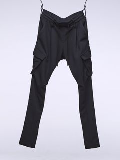 《予約品》 SlimCargoEasyPants / カーゴパンツ / ブラック 【THE ONENESS】