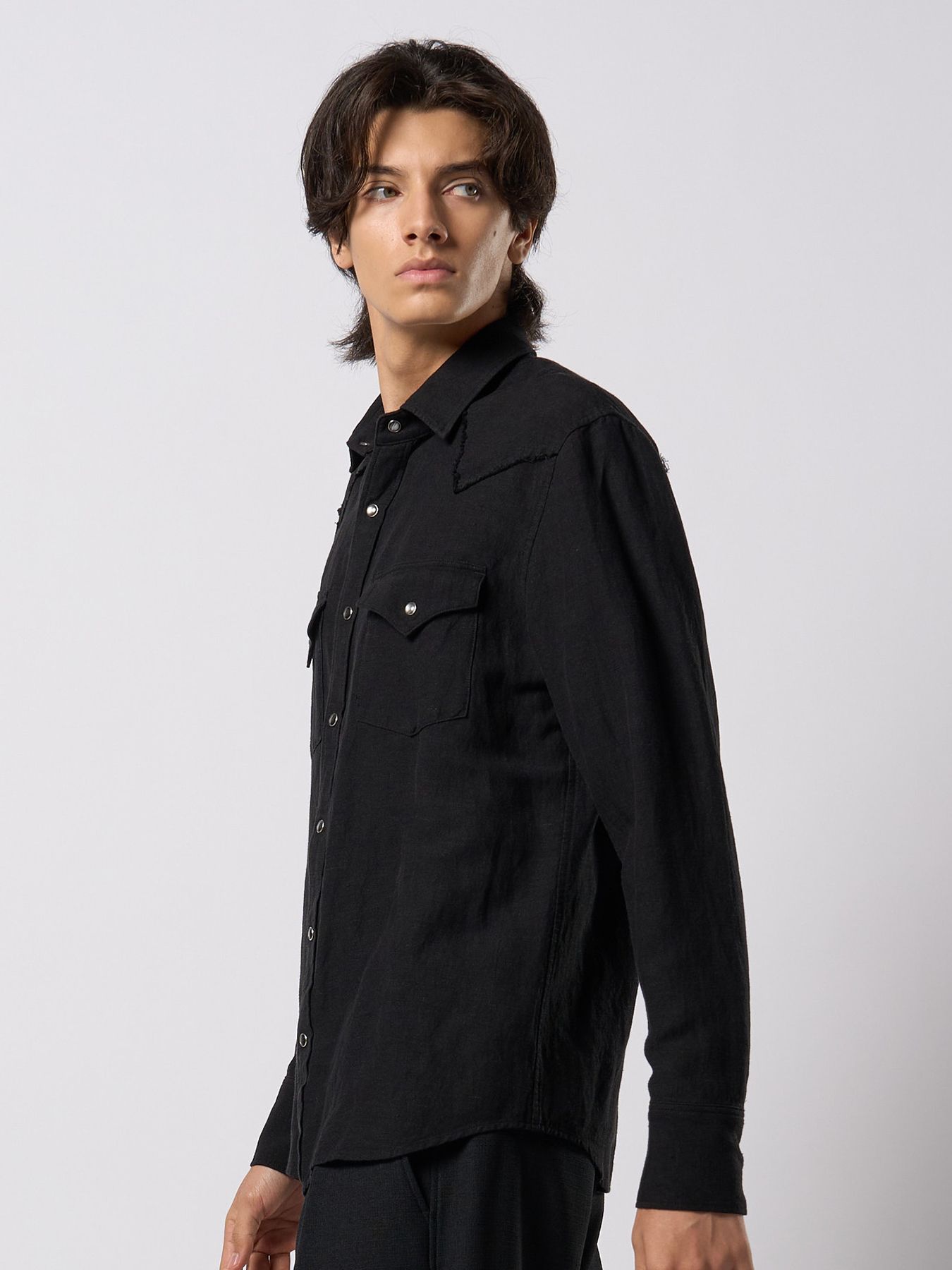 【予約品 9月23日(火) 締切】western shirt / ウエスタンシャツ / ブラック