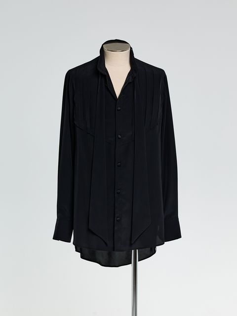 【予約品 10月26日(日) 締切】Pin Tuck Ribbon Shirt / ピンタックリボンシャツ / ホワイト
