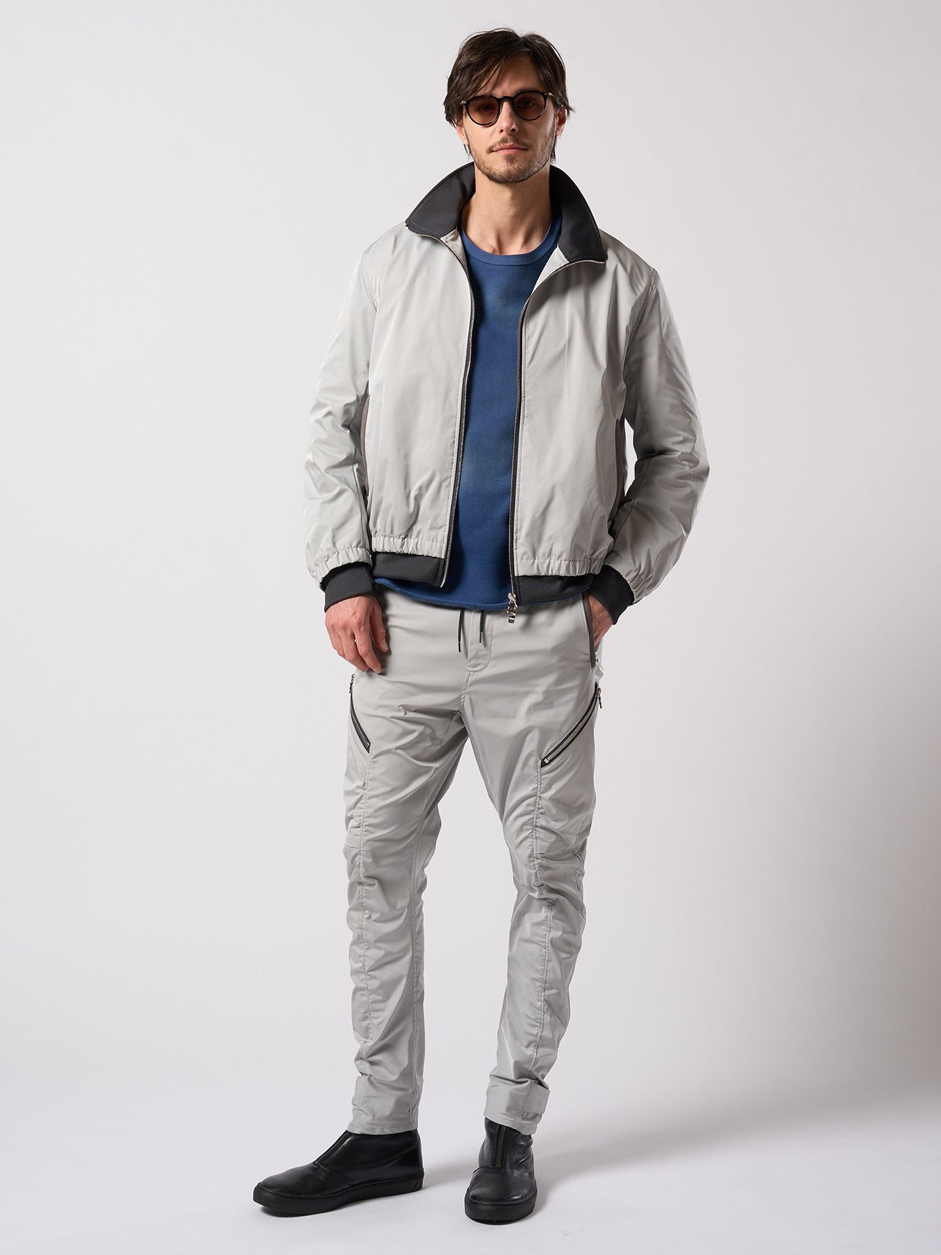 【予約品 4月19日(日) 18時締切】puckering banana teck pants / パッカリング バナナ テックパンツ / ライトグレー