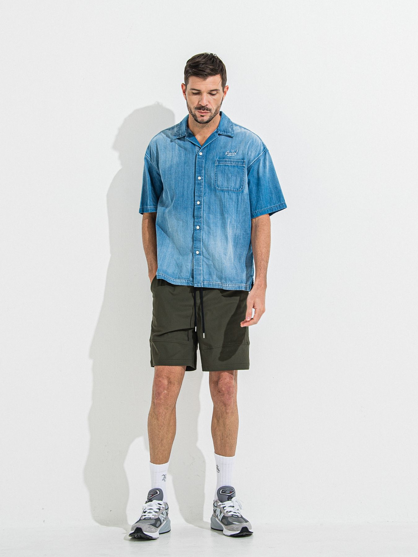 【予約品】ZACK HALF DENIM SHIRT / ザックハーフスリーブスリーブデニムシャツ / ライトインディゴ