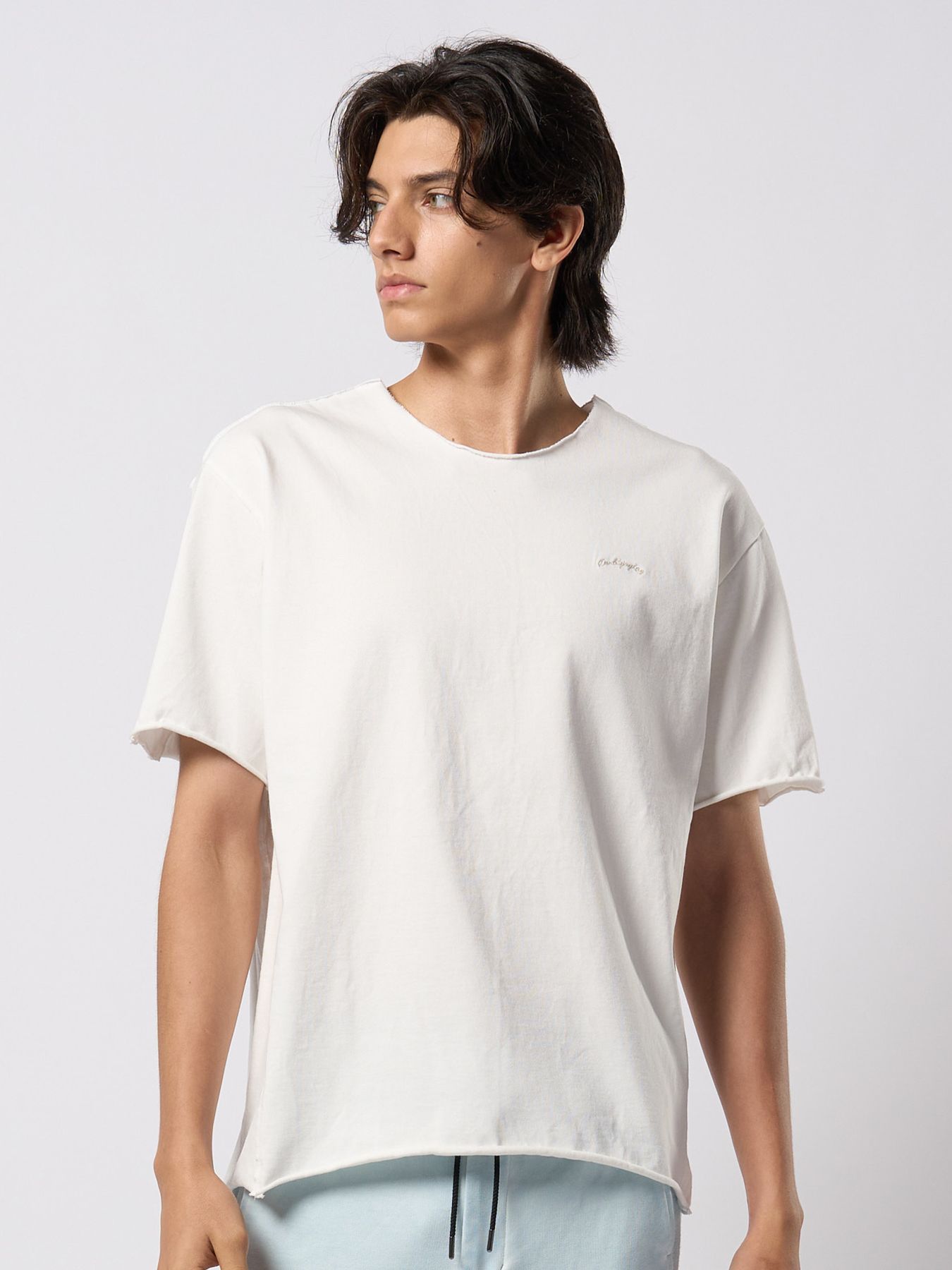 【予約品 9月23日(火) 締切】tight jersey cut-off S/S / タイトジャージ カットオフ ショートスリーブ / ホワイト