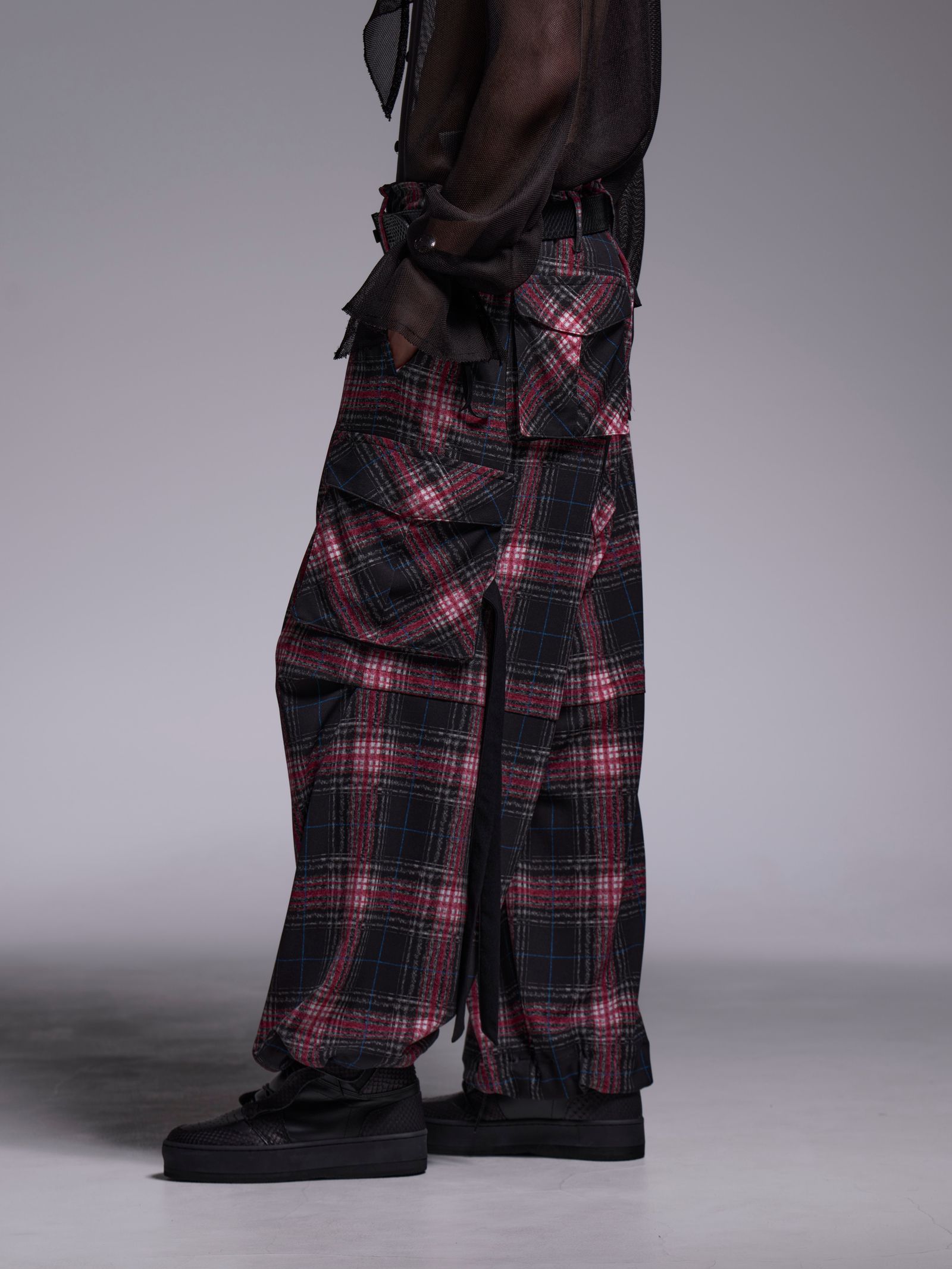 【予約品 1月4日(日) 締切】Cargo Pants / カーゴパンツ / ブラック&ピンク