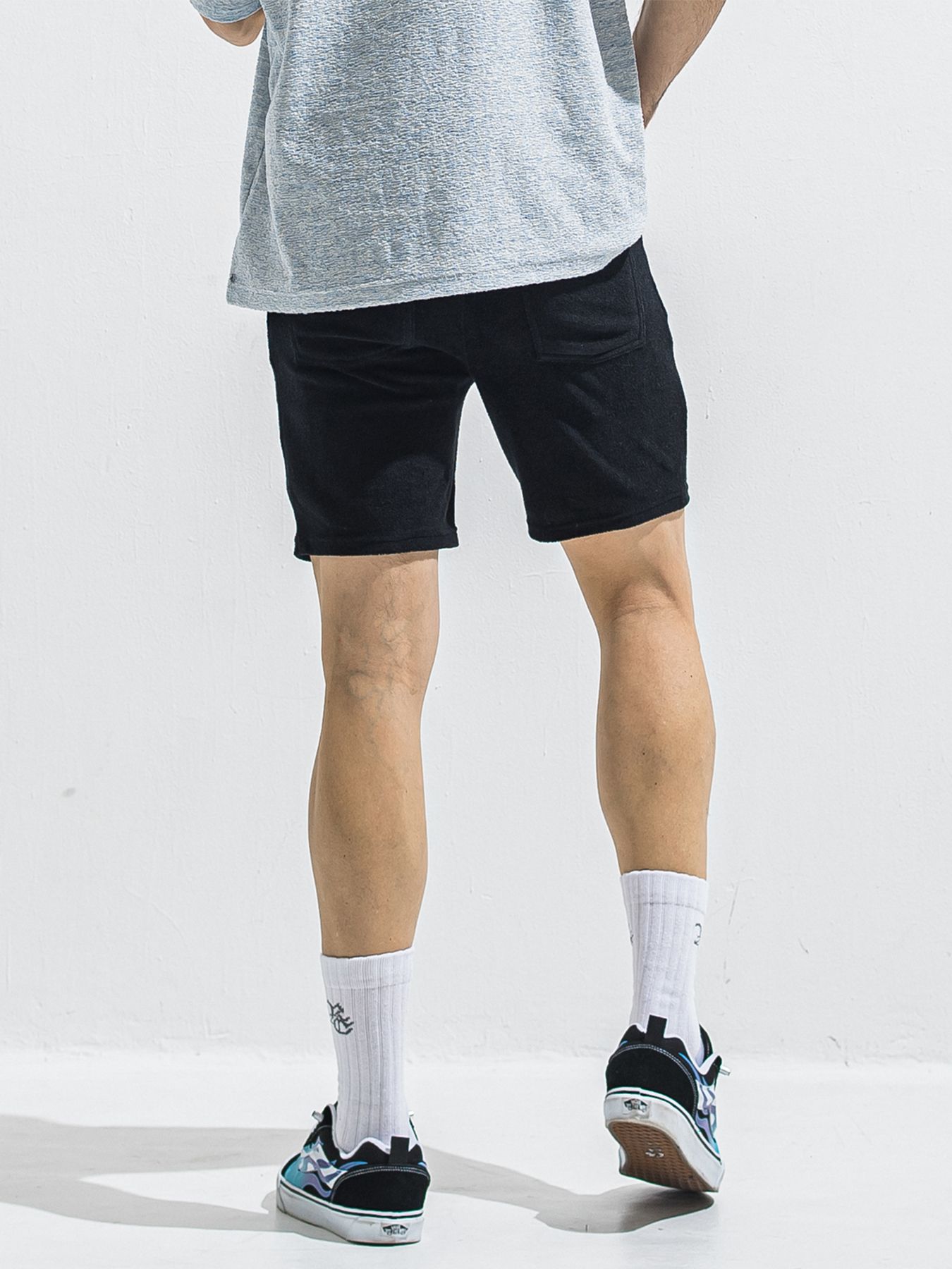 【予約品 2月15日(日) 18:00 締切】VINTAGE PILE SHORTS / パイルショートパンツ / ブラック