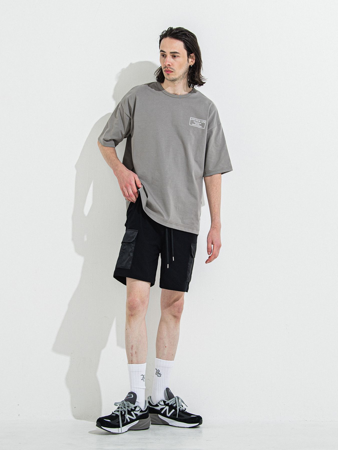 【予約品 】CREW OVER TEE /  クルーオーバーサイズTシャツ / グレー